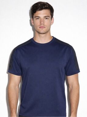 Prada Navy and Black Short Sleeve Mens Tee Small NWT